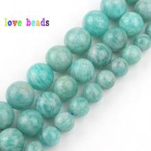 natural gem beads genuine amazonite round stone beads for jewelry making 15inches/strand 6/8/10mm pick size 2024 - buy cheap