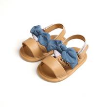 Zapatos de princesa para niñas recién nacidas, sandalias de verano con lazo para niños pequeños, zapatos antideslizantes de PU para niños de 0 a 18M 2024 - compra barato