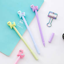 8 PCs Creative Cute Alpaca Animal Gel Pen Black Ink Pen Signature Pen Student Prizes Gel Pen Stationery Wholesale 2024 - buy cheap