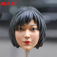 Cabeça e cabeça de mulher em escala 1:6, cabeça feminina esculpida, modelo realista, sexy, cabeça de mulher com cabelo curto, apto para figuras de 12'' 2024 - compre barato