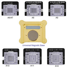 WL базовый процессор NAND BGA Комплект для реболлинга для A6 A7 A8 A9 A10 A11 A12 Оловянная сетка трафарет Магнитная основа позиционирование крепление 2024 - купить недорого