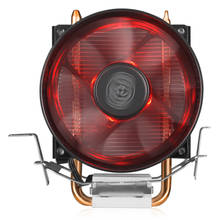 Cooler Master Blizzard T20 CPU cooler red светильник 3PIN, 2 тепловых трубки, 95,5 мм бесшумный светодиодный вентилятор, поддержка LGA1200/115X/775, AMD AM4 2024 - купить недорого