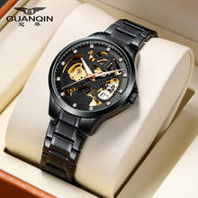 Guanqin-novo relógio mecânico masculino de esqueleto, modelo retrô, marca de luxo, 2020 2024 - compre barato