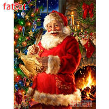 FATCAT 5d diy diamond painting Santa Claus list full square round drill diamond embroidery sale mosaic home decoration AE2223 2024 - buy cheap