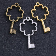4pcs 24*45mm Three Color Alloy Jewelry Accessories Article For Flower Charm Hollow Glue Blank Pendant Tray Bezel 2024 - buy cheap