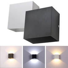Estilo simples interior conduziu a luz da parede de alumínio para cima e para baixo lâmpada de parede para tv fundo corredor iluminação AC85-265V 2024 - compre barato