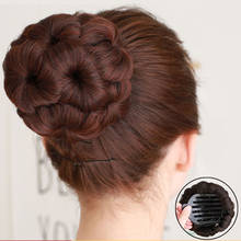 MSTN Synthetic Nine Flowers Hair Chignon Clips Bun Straight Ponytail Updo Comb Coiled Donut Hair Circle Hairpieces Head Flower 2024 - buy cheap