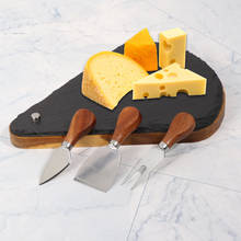 Jaswehome Acacia Cheese Board Set 3pcs Cheese Knives And Boards Slate Cheese Food Serving Boards Kitchen Tools Cutlery Knife 2024 - buy cheap