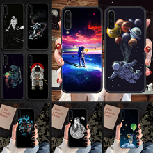 Capa astronauta para celular, capa de celular preta e macia para samsung galaxy a 3 5 7 8 10 20 21 30 40 50 51 70 71 e s 2016 2018 4g 2024 - compre barato