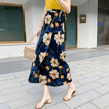 Women Sexy Wrap Skirts Summer 2022 Korean Fashion Clothing Floral Print Long Skirt Elegant Holiday Beach Maxi Y2k Midi Skirt 2024 - buy cheap