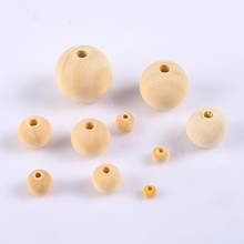 5-100Pcs 6-30mm Natural Wood Spacer Loose Beads For Jewelry Making Supplies Round Wooden Diy Bracelet Necklace Charms Ball Beads 2024 - buy cheap