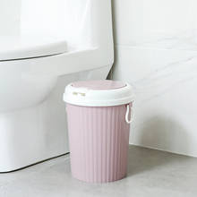 Moderno simplesmente lixo bin wc grande rosa redondo bonito lixo pode cobrir cozinha cubo basura cocina produtos domésticos di50ljt 2024 - compre barato