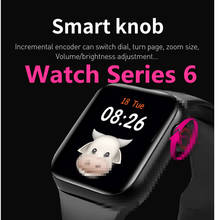 Оригинальные Смарт-часы серии 6 для мужчин и женщин с поддержкой Bluetooth, звонков, пульса, лучше, чем IWO 13 Pro W56 W46 FK88, Смарт-часы для IOS 2024 - купить недорого