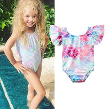 Bañador colorido a escala para niñas, conjunto de Bikini, ropa de baño, Verano 2024 - compra barato