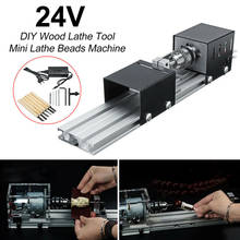 200W Mini Lathe Beads Machine Woodwork DIY Lathe Polishing Drill Set with Adapter Carving Cutter Wood Lathe and 6 Carving Blade 2024 - buy cheap