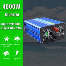 4000W Off Grid Pure Sine Wave Inverter For Solar Wind System For 12V/24V/48V Input 110V 220V DC Output home use 2024 - buy cheap