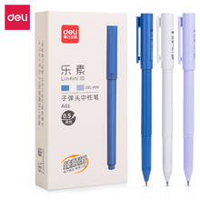 Deli A61Gel Pen Black Ink 3PCS/Lot Cute Simple Pens School Office Student Exam Writing Dedicated Stationery Supply Gel Ink Pen 2024 - buy cheap