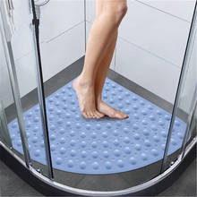Alfombrilla antideslizante de PVC en forma de abanico para baño, accesorio de ducha esquinero con ventosa, almohadillas de masaje para bañera, alfombra 2024 - compra barato