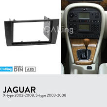 Panel de Radio Fascia para coche, Kit de tablero, adaptador de placa, cubierta de bisel, consola, Para JAGUAR x-type 2002-2008, 2003-2008 s-type (negro) 2024 - compra barato