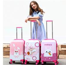 kid Travel Rolling Suitcase 20 Inch kids suitcase cabin Luggage suitcase for girls trolley luggage Wheeled Suitcase trolley bags 2024 - buy cheap