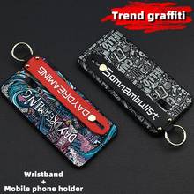 Shockproof Phone Case For Meizu 16th Phone Holder Lanyard Graffiti Series 6.0-inch Delicate TPU Silicone Cover 2024 - buy cheap