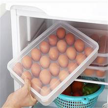 Прочный прозрачный Пластик 24 Сетки дома Кухня ящик для хранения яиц в холодильнике контейнер Подставка-чехол с крышкой 2024 - купить недорого