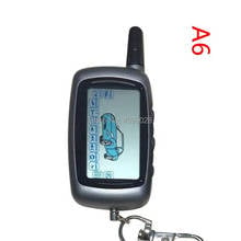 A6 2-way LCD Remote Controller Key Fob for Russian Version Vehicle Security Two way Car Alarm System Twage Starline A6 2024 - buy cheap