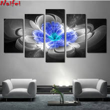 5 pcs Abstract Transparent Flower Square Round Drill Mosaic Diamond Painting Cross Stitch DIY 5D Full Embroidery Room decor 2024 - buy cheap