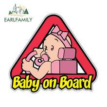 EARLFAMILY 13cm x 11.8cm Car Stickers Baby On Board Girl Sign Car Bumper Window Locker Sticker Car Decal 2024 - buy cheap