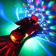 Transformação elétrica light para festas, música universal, giratório 360 graus, carro esportivo, presentes para crianças 2024 - compre barato