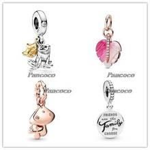 925 Sterling Silver Charms Pink Murano Glass Leaf Pendant Beads Fits Women Pandora Bracelets & Necklace Diy Jewelry 2024 - buy cheap