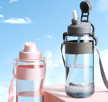 Sport Water Bottle with Straw Leakproof Shaker Rope Drink Bottle Plastic Outdoor Travel Drinking Bottle Large Portable BPA free 2024 - buy cheap