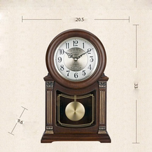 Reloj Retro de madera sólida para decoración de sala de estar, péndulo grande de estilo chino, silencioso, decoración para el hogar, regalo de casa 2024 - compra barato