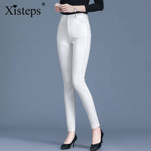 Xisteps 2020 New Autumn High Waist Comfortable Soft Knitted Fabric Women Pencil Pants Elegant Sexy Skinny Pencil Trousers Casual 2024 - buy cheap