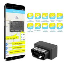 OBD II gps трекер автомобильный мини штекер Play GSM 16 Pin OBD2 устройство слежения gps локатор OBDII с онлайн системой IOS и Android APP 2024 - купить недорого