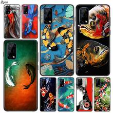 Fish Painting Art for OPPO Realme V15 X5 X3 X50 X7 X2 C17 C11 C3 C2 7 7i 6 6S 6i 5 Narzo 20 Pro Black Phone Case 2024 - buy cheap
