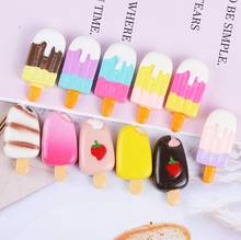 10pcs/lot Kawaii Flatback Resin Cabochon Craft Simulation Ice Cream Flat Back Cabochons for Phone Decor DIY Scrapbooking 2024 - buy cheap