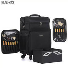 KLQDZMS Multifunctional Tattoo Cosmetic Case Rolling Luggage Women Make Up Case Nail Makeup  Trolley Suitcase Wheels 2024 - buy cheap