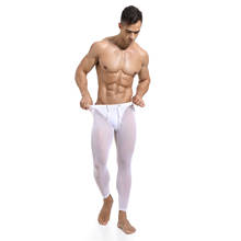 Sexy Training Sports Pants Men Gym Fitness Leggins Tights Moisture-Wicking See-through Mesh Leggings Trousers Sport Pants Bottom 2024 - buy cheap