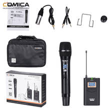 Microfone de lapela profissional uhf 48 canais, sem fio, omni-direcional, para câmeras canon, nikon, sony, dslr 2024 - compre barato