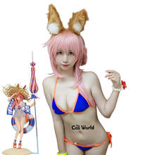 FGO Fate Grand Order Tamamo no Mae Bikini Swimming Bathing Suit Swimwear Swimsuit  Outfit Anime Cosplay Costumes 2024 - buy cheap