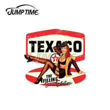 JumpTime 13x10,3 см для Texaco бензин кинозвезды девушка знак автомобиля наклейка мультфильм виниловые наклейки на машину Материал Водонепроницаемы... 2024 - купить недорого