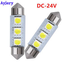 Ayjery-lâmpadas led para faróis, 24v, c5w, 100, 3, smd 36mm e 39mm, lâmpada branca para leitura e uso no carro 2024 - compre barato