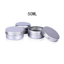 100pcs 50g Sample Aluminum Cream Jar Pot, 50ml Nail Polish Face Highlighter Powder Empty Cosmetic Metal Containers 2024 - buy cheap