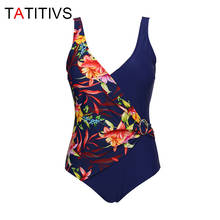 TATITIVS-bañador de talla grande de una pieza para mujer, traje de baño Sexy de retales, traje de baño de verano para playa, Monokini 2024 - compra barato