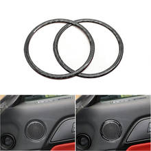 2pcs Car Styling Real Carbon Fiber Door Panel Audio Speaker Ring Strip Decorative Cover Trim For Ford Mustang 2015 2016 2017 2024 - buy cheap
