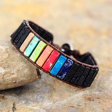 New 7 Chakras Bracelet Jewelry Natural Jaspers Lava Stone Wrap Bracelet Perfume Essential Oil Diffuser Bracelets Dropship Gifts 2024 - buy cheap