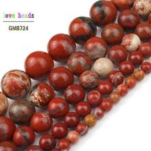 Natural Stone Beads Red Jaspers Loose Round Beads 4/6/8/10/12mm For Jewelry Making DIY Necklace Bracelet Accessories 2024 - buy cheap