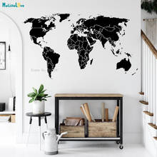 Large Size World Map Wall Vinyl Decal Sticker Art Design Murals Design Interior Home Décor Living Room Office Studio YT4373 2024 - buy cheap