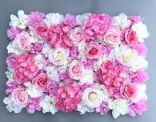 40*60 см Искусственный шелк цветок стены украшения дома Гортензия пион роза цветок коврик свадебные арки павильон углы Декор цветочный 2024 - купить недорого